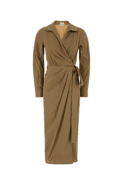 Max Mara Biscuit Stretch Poplin Beta Mini Dress In Brown