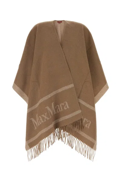Max Mara Studio Biscuit Wool Hildestd Cape