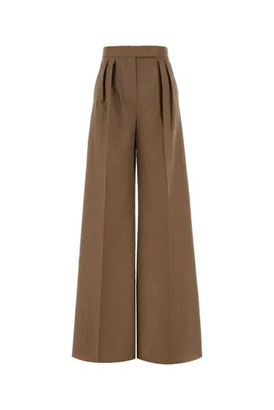 Max Mara Biscuit Wool Teruel Flared Leg Pant In Neutral