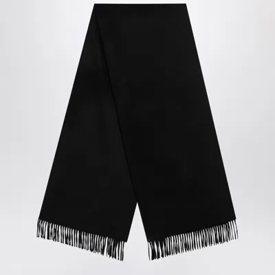 Max Mara Black Cashmere Scarf In Brown