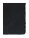 Max Mara 에구알레 아트 프린트 프린지 스톨 In Black