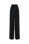 Max Mara Pantalone Juanita In Gabardine Nero Donna In 015