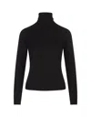 Max Mara Blue Saluto Turtleneck Sweater In Black