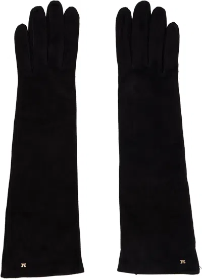 Max Mara Black Afideesuede Gloves