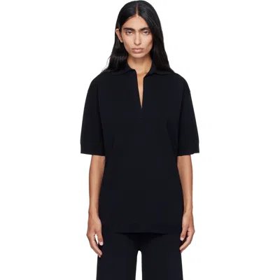 Max Mara Black Alpino Polo In Blue