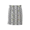 Max Mara Black And White Jacquard Riber Miniskirt In White