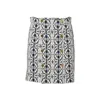 Max Mara Black And White Jacquard Riber Miniskirt