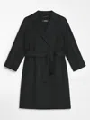 Max Mara Black Arona Double-faced Short Wool Coat In Black