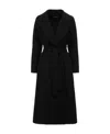 Max Mara Double-breasted Tailored Black Coat In Black