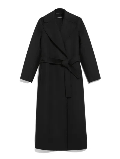 Max Mara Black Belted Wool Coat