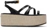 Max Mara Black Biarritz Sandals In 015 Black