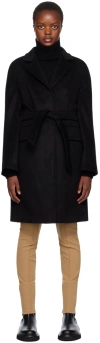 Max Mara Black Bingo Coat In 002 Black