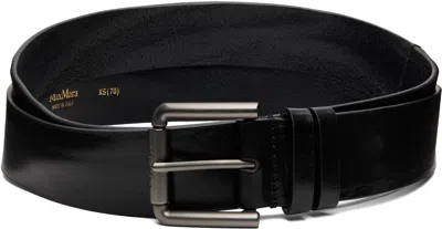 Max Mara Black Buckle40xlong Belt