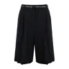 Max Mara Black Cady Bermuda Shorts In Black