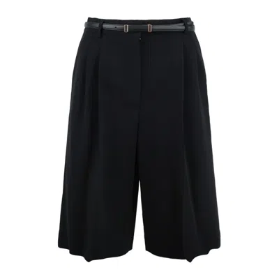 Max Mara Black Cady Bermuda Shorts