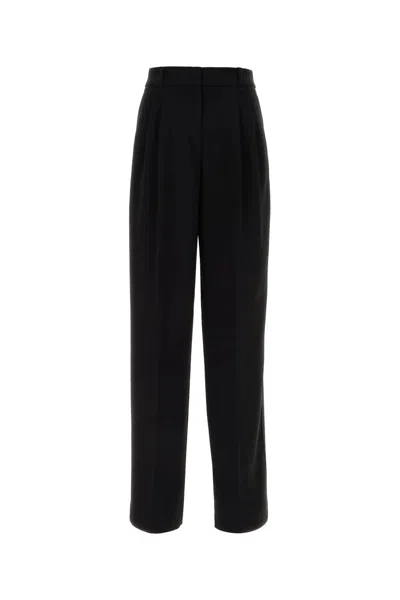 MAX MARA BLACK CADY LATINA WIDE-LEG PANT