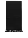 Max Mara Black Camel Hair Scarf In Black