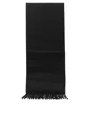 Max Mara Black Camel Hair Scarf In Black