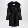Max Mara Wrap Coat In Black