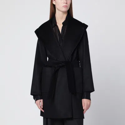 Max Mara Black Camel Wrap Coat