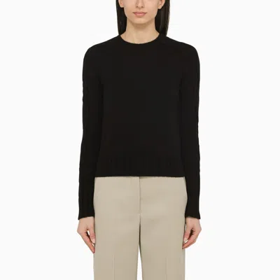 MAX MARA MAX MARA BLACK CASHMERE CREW-NECK SWEATER WOMEN