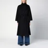 Max Mara Blue Cashmere Oversized Coat In Beige