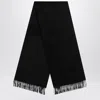 Max Mara Black Cashmere Scarf In Black
