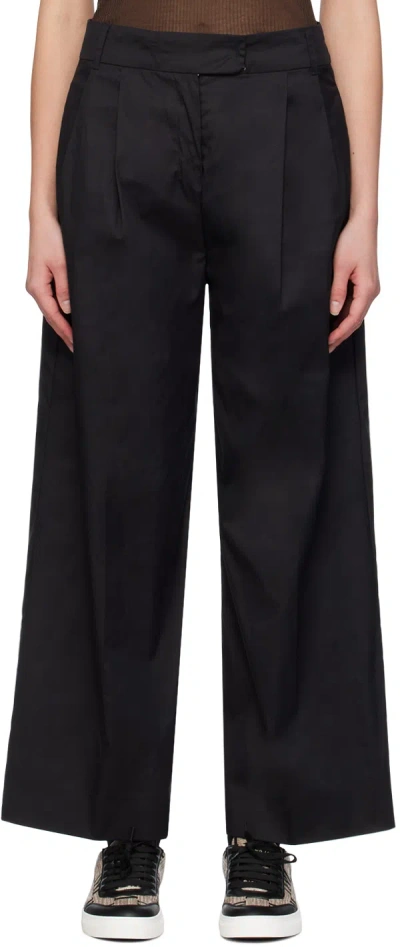Max Mara Black Cassia Trousers In 11 Black