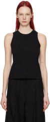Max Mara Simple Round Neck Sleeveless Knit Top In 7 Black