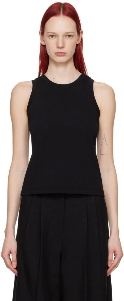 Max Mara Black Cima Tank Top In 7 Black