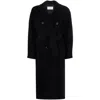Max Mara Madame Double-breasted Coat In Wool And Cashmere In Black