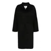 Max Mara Rialto Hooded Camel Coat In Black