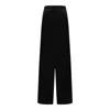 Max Mara Black Cotton-blend Trousers In Black
