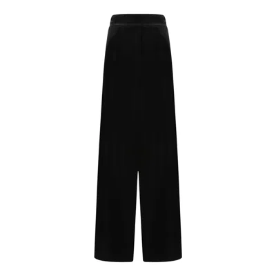 Max Mara Black Cotton-blend Trousers