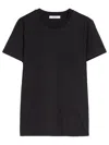 Max Mara Black Cotton Jersey T-shirt In Black