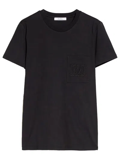 Max Mara Black Cotton Jersey T-shirt