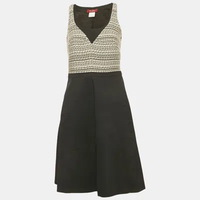 Pre-owned Max Mara Black Cotton Sleeveless Short Dress M