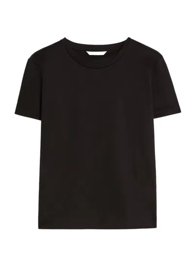 MAX MARA BLACK COTTON T-SHIRT