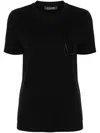Max Mara Black Cotton T-shirt In Black