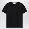 Max Mara Black Cotton T-shirt In Black