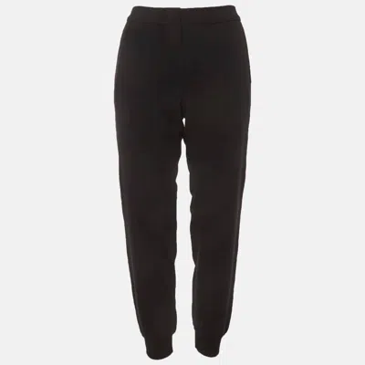 Max Mara Black Crepe And Knit Joggers