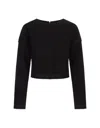 Max Mara Maglione Crespo In Misto Lana Nera Donna In Black
