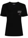 Max Mara Black Crew Neck T-shirt In Black