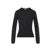 Max Mara Cashmere Crew Neck Slim Fit Sweater In Black