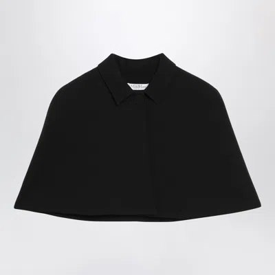 Max Mara Black Cropped Cady Cape