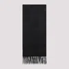 Max Mara Luxurious Cashmere Scarf With Fringed Hem And Logo Embroidery