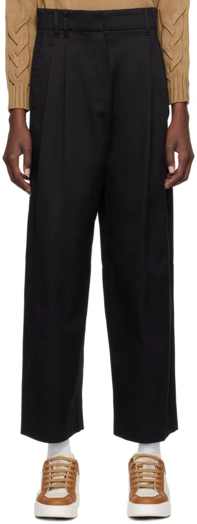 Max Mara Black Dina Trousers In 015 Black