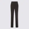 Max Mara Waistband Trousers With Straight Leg And Pockets In Black