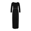 Max Mara Black Dress With V-neckline And Flowing Skirt