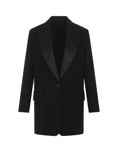 Max Mara Dyser Cady Single Breasted Jacket In Black